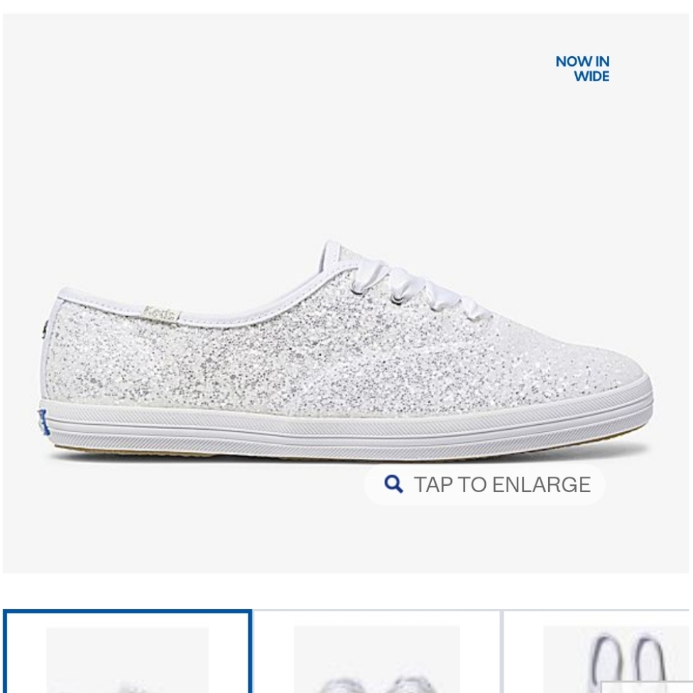 Keds for Kate Spade White Glitter (6.5W and 7W)